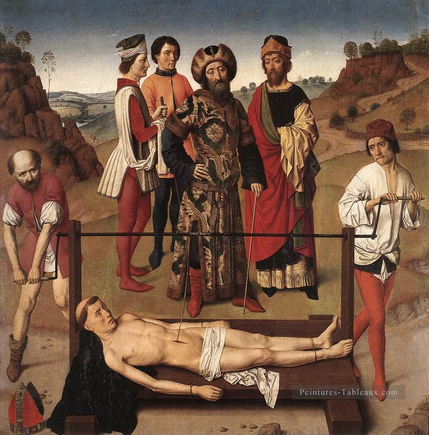 Martyr du panneau central de St Erasmus hollandais Dirk Bouts Peintures à l'huile